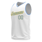Custom White Basketball Jersey Mesh Sports Performance Team Uniform
